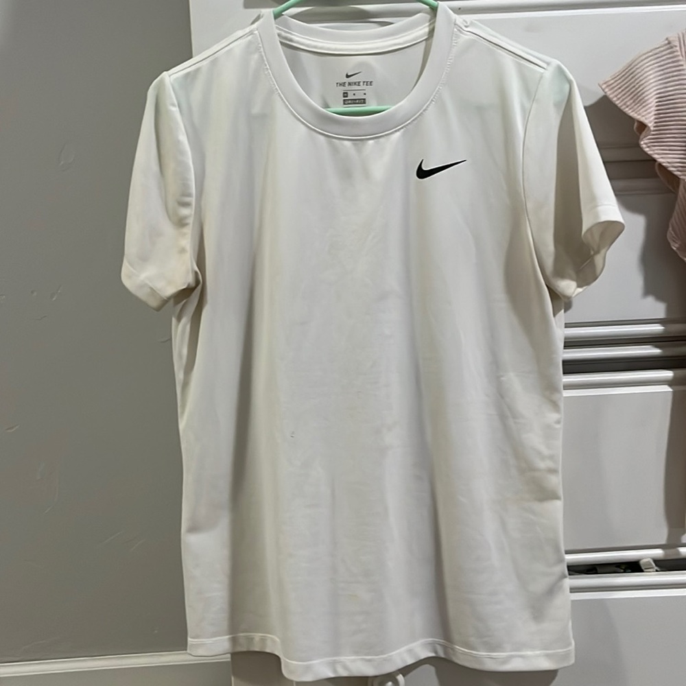 White Nike shirt